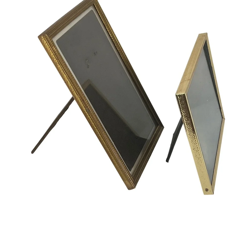 Vintage Picture Frame Set Metal Gold Hollywood Regency Gallery Wall 5x7 4x6